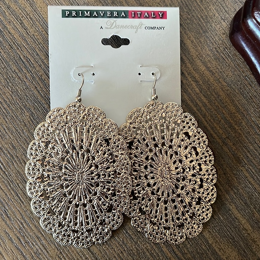 Faux gold plated earrings